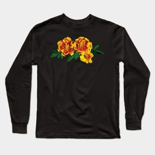 Three French Marigolds Long Sleeve T-Shirt